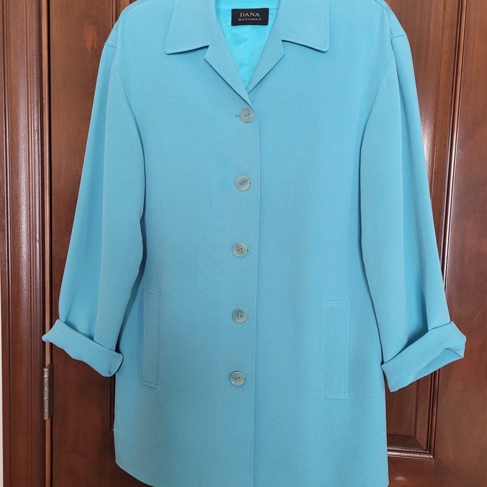 Dana Buchman Women's Aqua Trench Coat